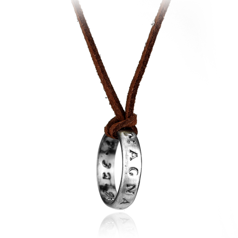 Vintage Items - Game Anime Leather Chain Ring Necklace