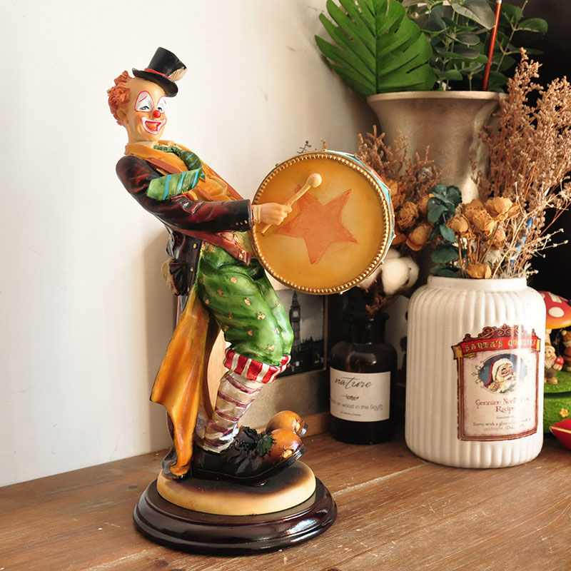 Vintage Collectible Clowns - Vintage Handmade Painting Performance Clown Figurine
