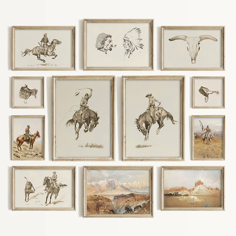 Vintage Toy Collector - Southwestern Style Cowboy Wall Art Vintage
