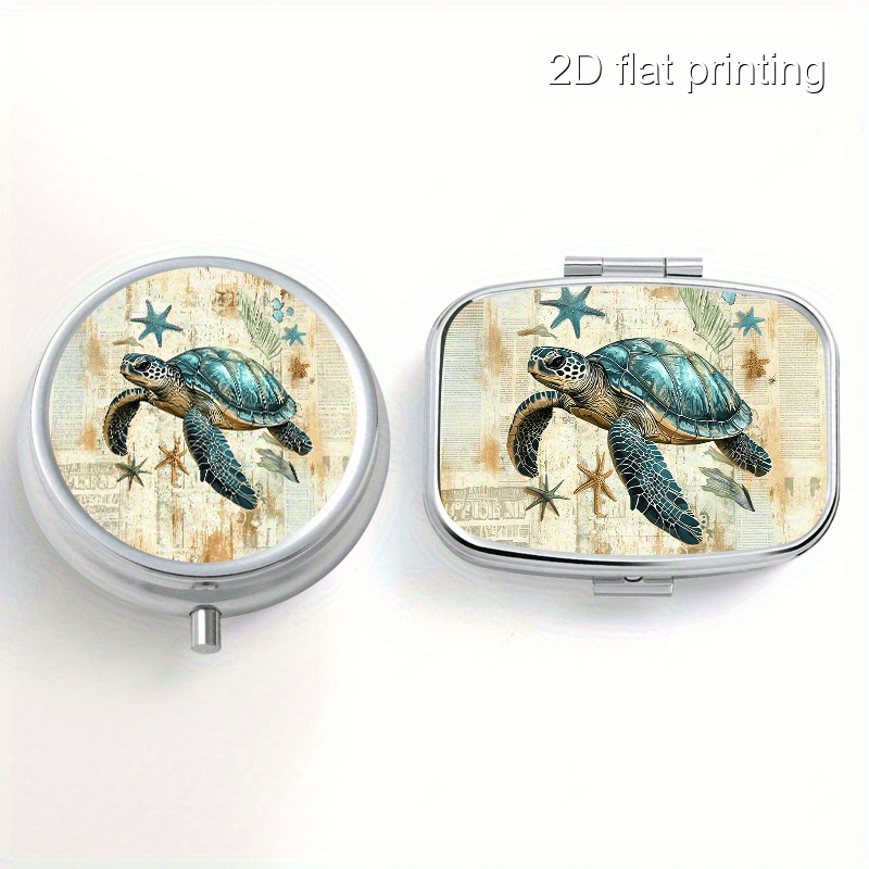 Vintage Collectible Stores - Vintage Turtle Pattern Printed Sealed Pill