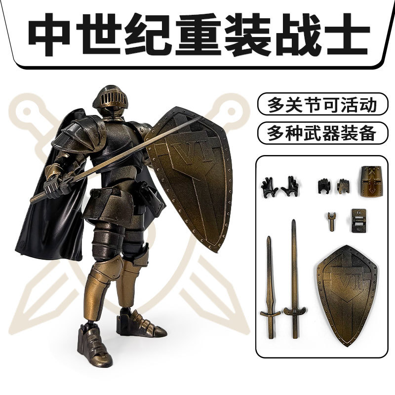 Vintage Toy Collector - Vintage Doll Medieval Warrior Multi-joint Movable