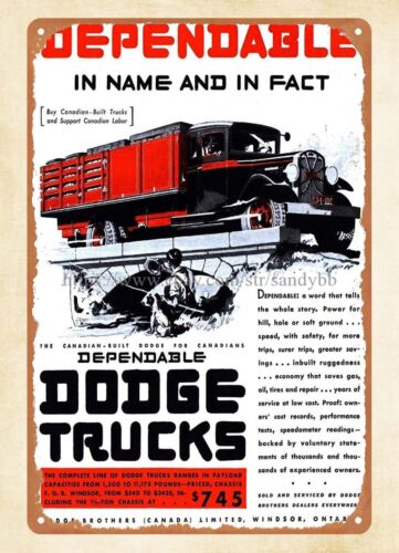 Vintage Collectible Stores - 1931 trucks metal tin sign stores