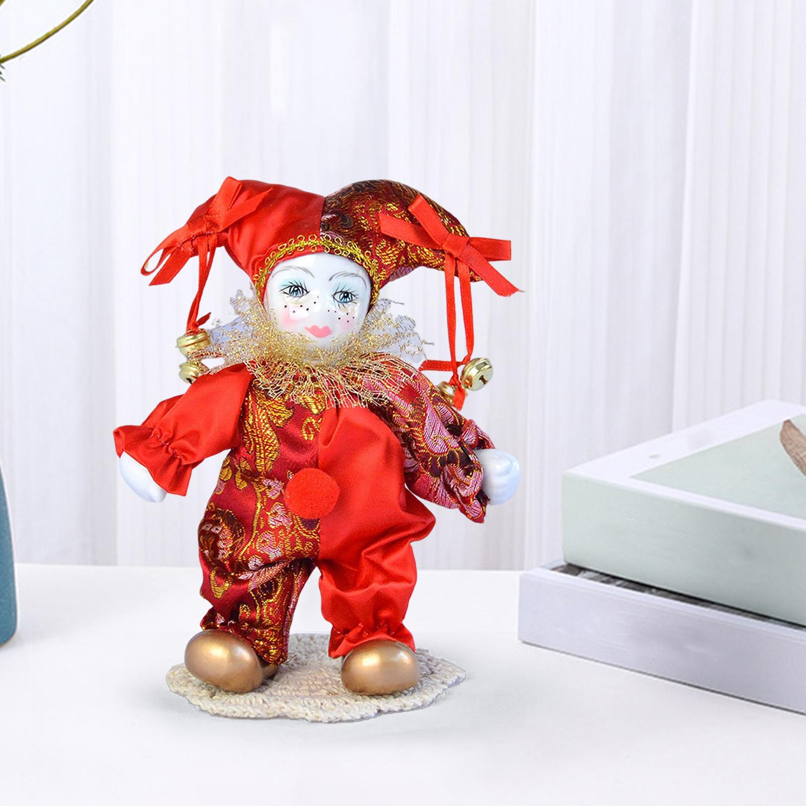 Vintage Collectible Clowns - 7 inch Clown dolls Display Antique