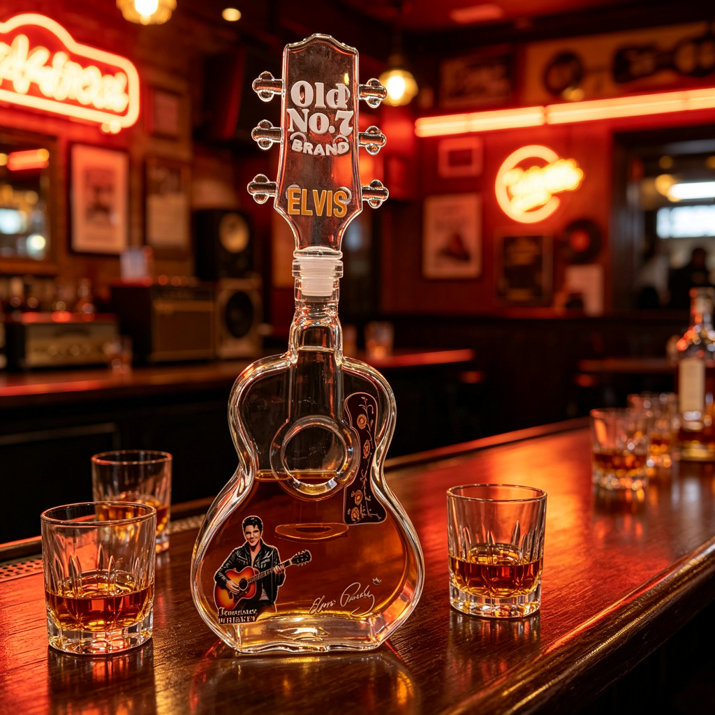 Elvis Presley Guitar Shaped Gl - Vintage Collectible Bottles 评论和价格