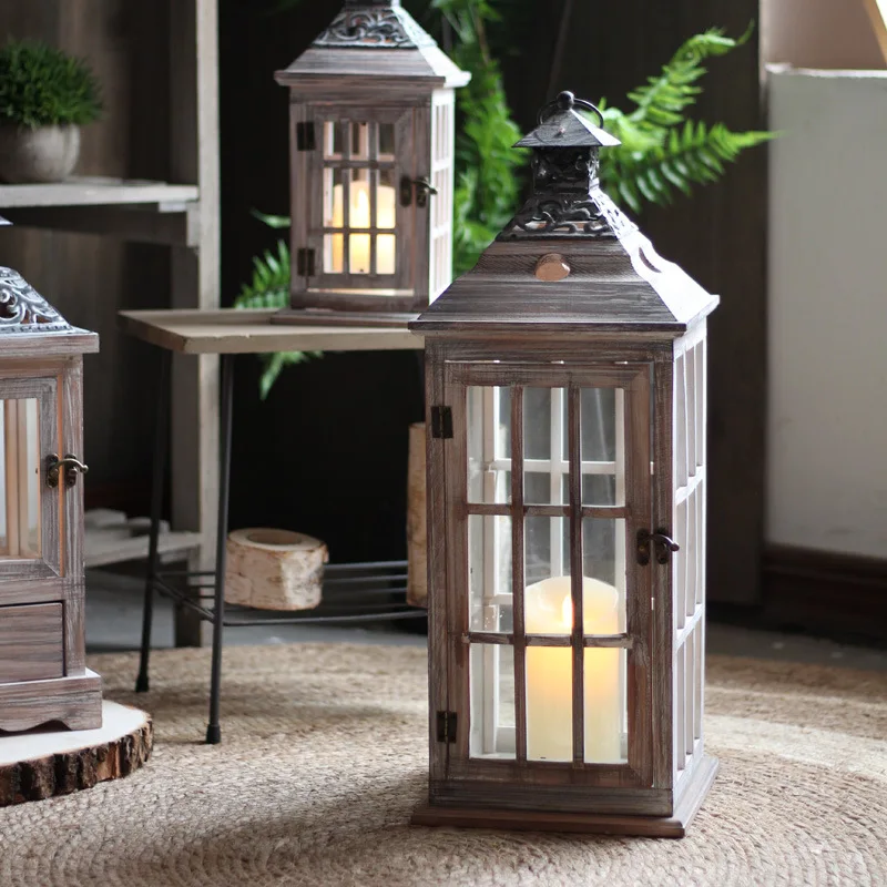 Vintage Wooden Glass Wind Lamp - Collectible Vintage Lamps 评论和价格