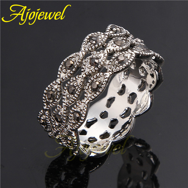 Ajojewel 3 Layer Rhinestone Ri - Vintage And Collectible Items 评论和价格
