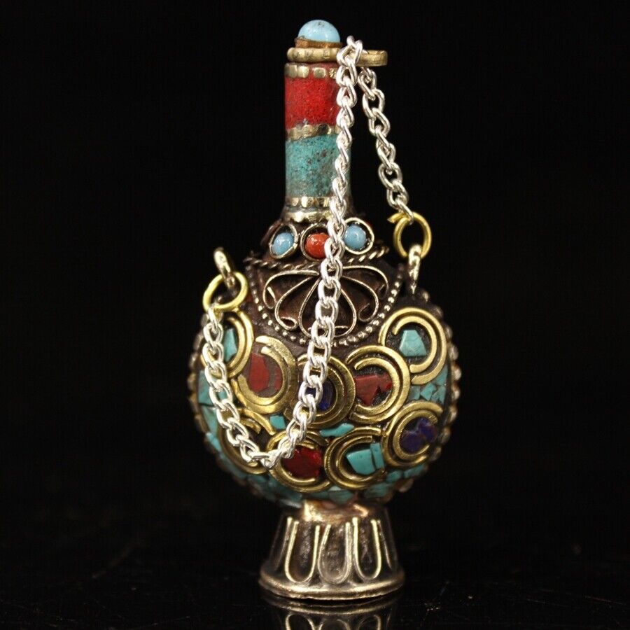 Collection Chinese brass inlai - Vintage Collectible Bottles 评论和价格