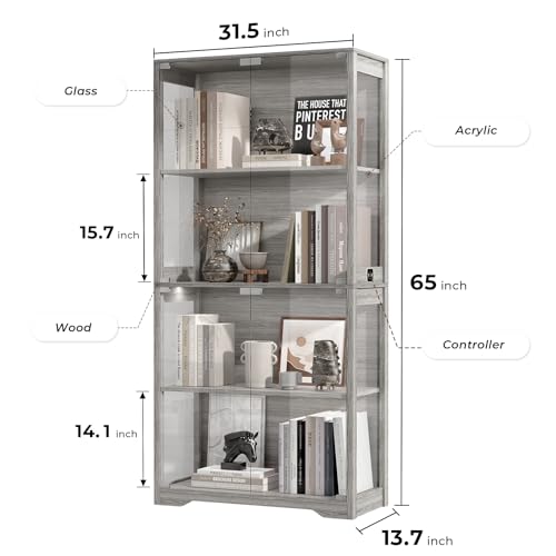 Display Cabinet with Glass Doo - Collectible & Vintage Dolls For Wedding 评论和价格