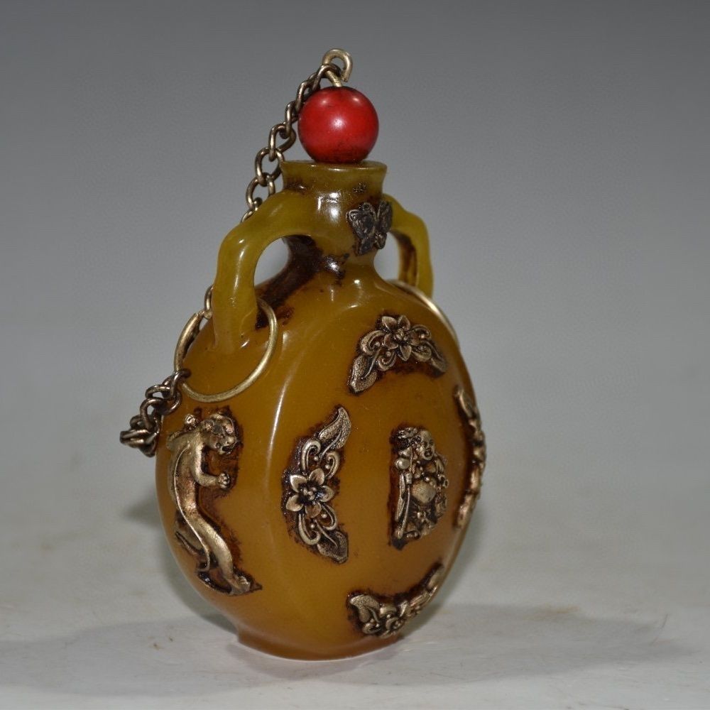 Vintage Collectible Carved Amb - Vintage Collectible Bottles 评论和价格