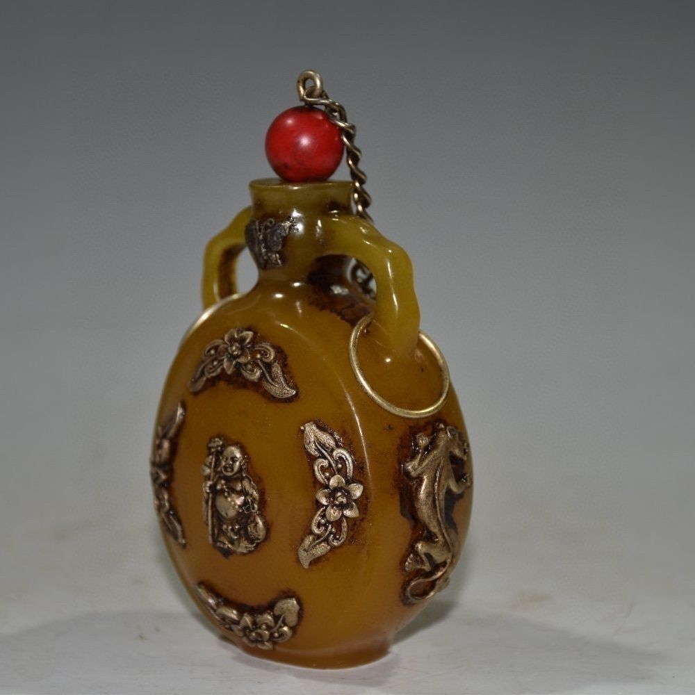 Vintage Collectible Carved Amb - Vintage Collectible Bottles 评论和价格
