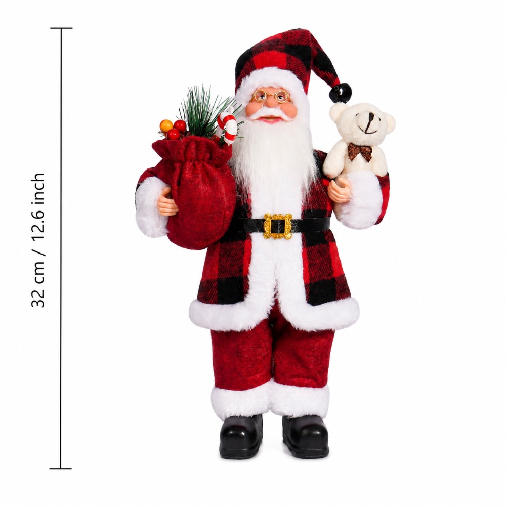 Red and black checkered Santa  - Vintage Collectible Santa 评论和价格
