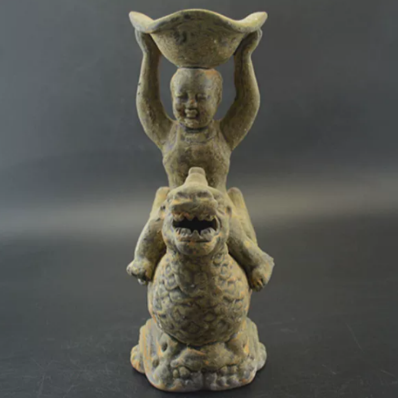 Vintage Yue Kiln Qilin Oil Lam - Collectible Vintage Lamps 评论和价格