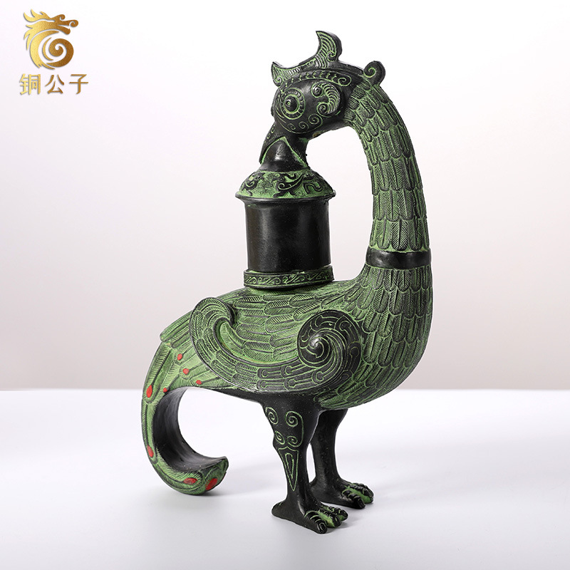 Phoenix Bird Antique Bronze Cr - Collectible Vintage Lamps 评论和价格