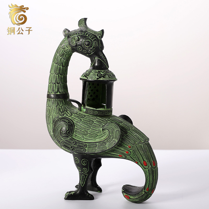Phoenix Bird Antique Bronze Cr - Collectible Vintage Lamps 评论和价格